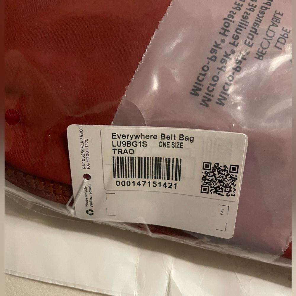 NWT Lululemon Everywhere Belt Bag Terra Orange Color - Picture 4 of 9